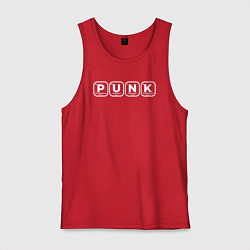 Майка мужская хлопок Панк химия, цвет: красный