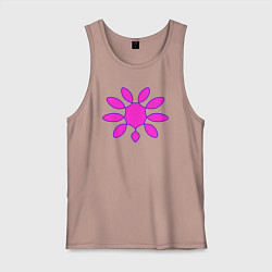 Мужская майка Узор ярко-розовый