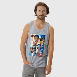 Майка мужская хлопок Баскетбол Куроко, цвет: меланж — фото 2