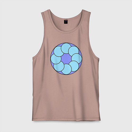 Мужская майка Круги пересеченные в круге / Пыльно-розовый – фото 1