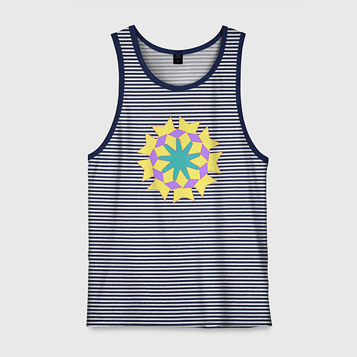 Мужская майка Фигуры в круговом виде / Синяя тельняшка – фото 1