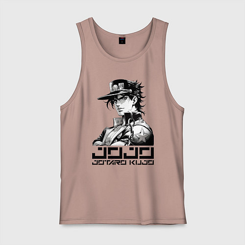 Мужская майка Jotaro Kujo - jojo ai art / Пыльно-розовый – фото 1