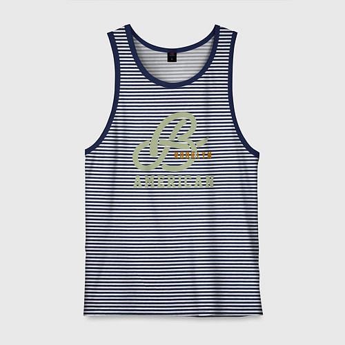 Мужская майка Brooklyn american / Синяя тельняшка – фото 1