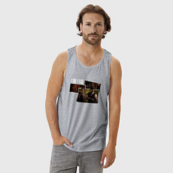 Майка мужская хлопок Emily and Edward - Alone in the dark, цвет: меланж — фото 2