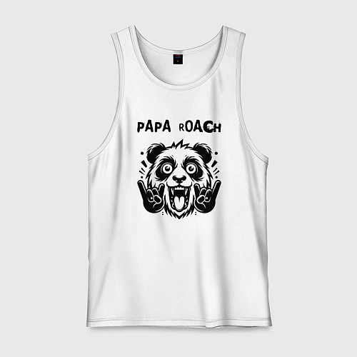 Мужская майка Papa Roach - rock panda / Белый – фото 1