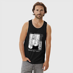 Майка мужская хлопок Красивая 2B - Nier automata, цвет: черный — фото 2