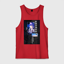 Майка мужская хлопок Рем близняшка горничная, цвет: красный