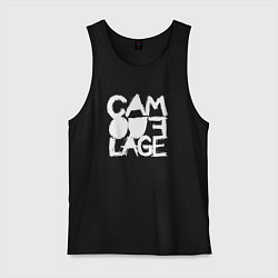 Майка мужская хлопок Camouflage - A synthpop band from germany, цвет: черный