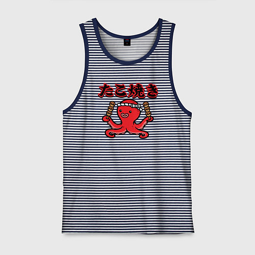 Мужская майка Осьминог и данго / Синяя тельняшка – фото 1