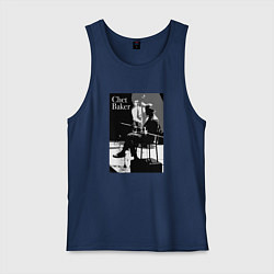 Майка мужская хлопок Chet Baker in concert, цвет: тёмно-синий
