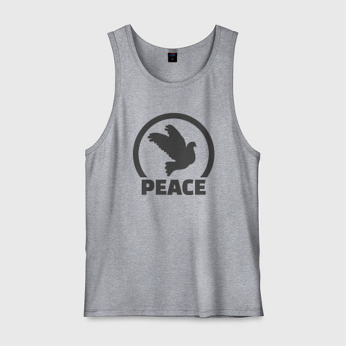 Мужская майка Peace bird / Меланж – фото 1