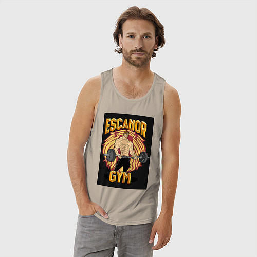 Мужская майка Эсканор грех гордыни gym / Миндальный – фото 3