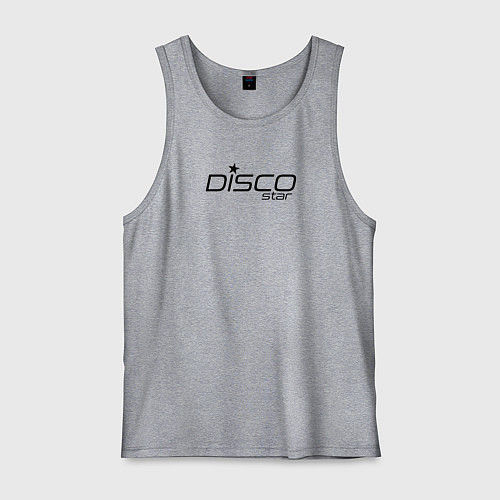 Мужская майка Disco star in black / Меланж – фото 1