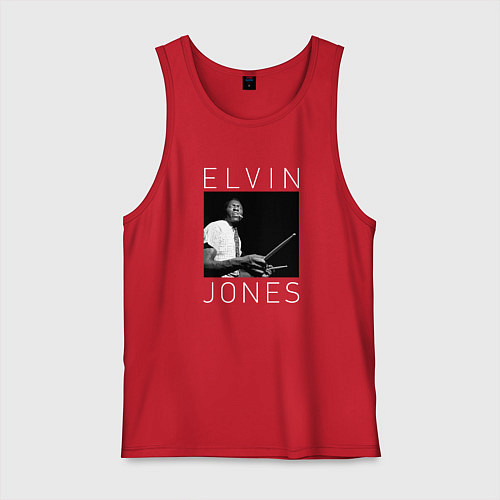 Мужская майка Elvin Jones jazz legend / Красный – фото 1