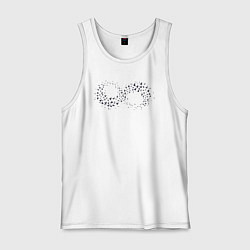 Майка мужская хлопок Бесконечность птиц, цвет: белый