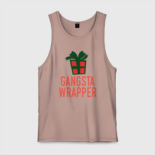 Мужская майка Gangsta wrapper / Пыльно-розовый – фото 1