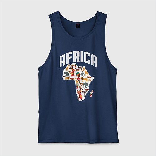 Мужская майка African mood / Тёмно-синий – фото 1