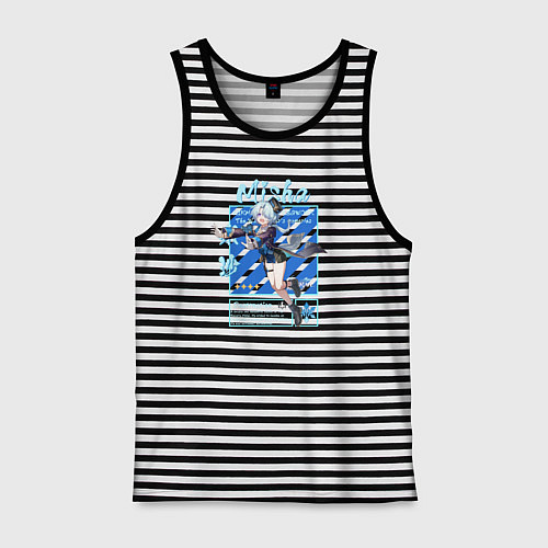 Мужская майка Миша - Хонкай Стар Рейл / Черная тельняшка – фото 1