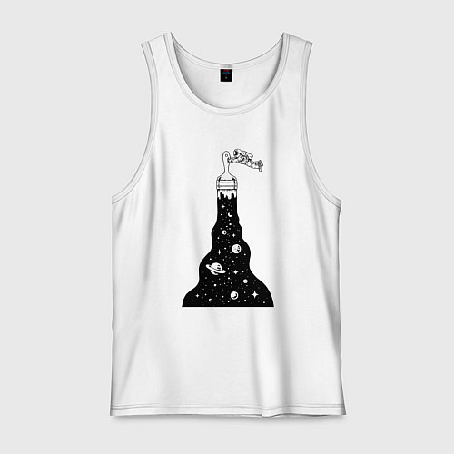 Мужская майка Художник космонавт / Белый – фото 1