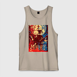 Майка мужская хлопок Уильям Джеймс Мориарти Шерлок Холмс, цвет: миндальный