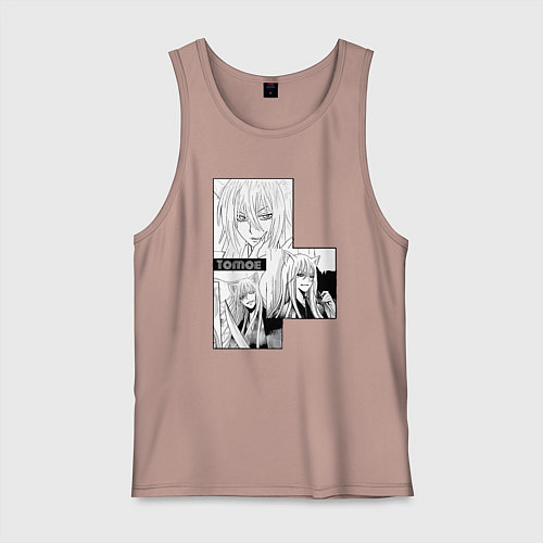 Мужская майка Очень приятно Бог Томоэ / Пыльно-розовый – фото 1