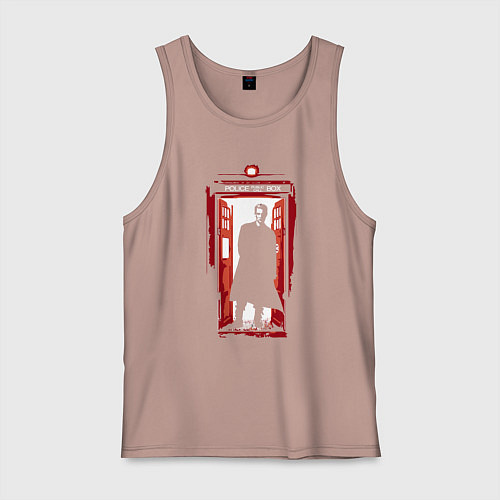 Мужская майка Tardis red / Пыльно-розовый – фото 1