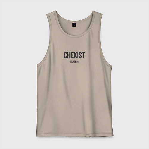 Мужская майка Сhekist - чекист / Миндальный – фото 1
