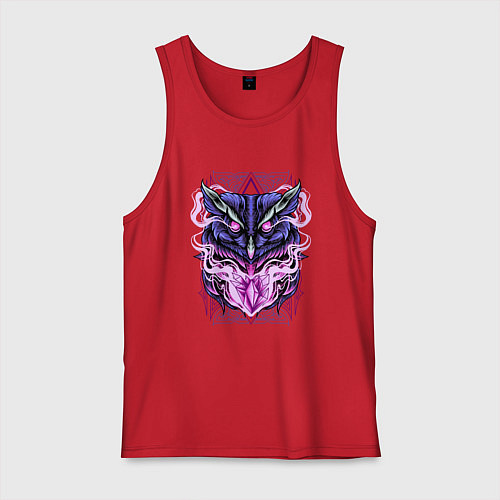 Мужская майка Магическая сова с кристаллом / Красный – фото 1