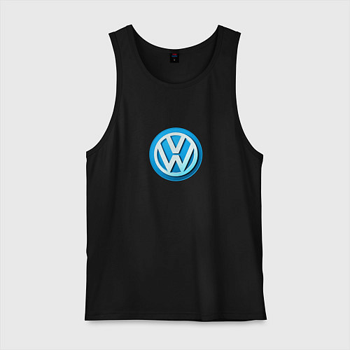 Мужская майка Volkswagen logo blue / Черный – фото 1