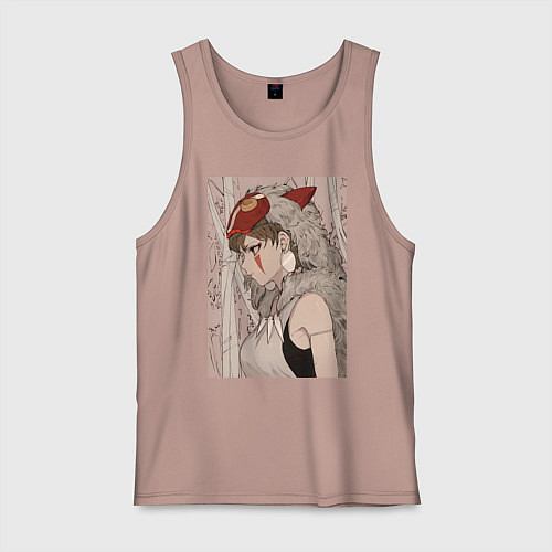 Мужская майка Принцесса Мононоке San / Пыльно-розовый – фото 1