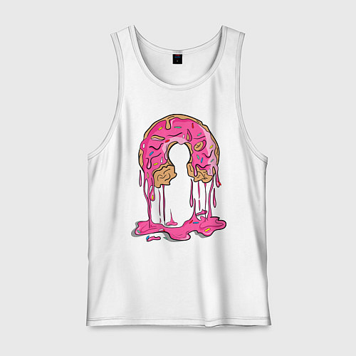 Мужская майка Пончик / Белый – фото 1