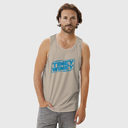 Майка мужская хлопок Timey wimey wibbly wobbly, цвет: миндальный — фото 2