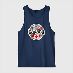 Майка мужская хлопок Canada country, цвет: тёмно-синий