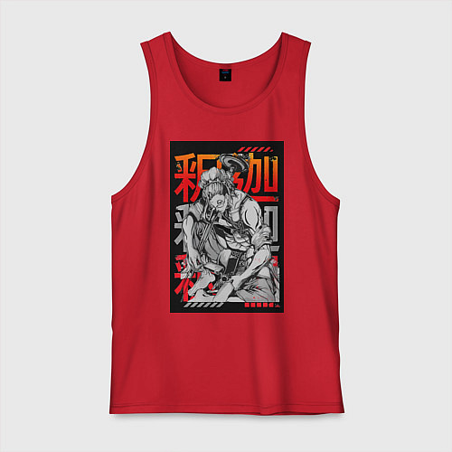 Мужская майка Повесть о конце света Будда Древнеиндийский бог / Красный – фото 1