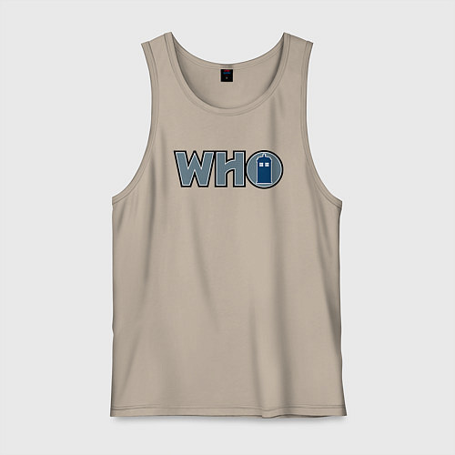 Мужская майка Tardis who / Миндальный – фото 1