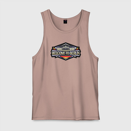 Мужская майка Берлин добро пожаловать / Пыльно-розовый – фото 1
