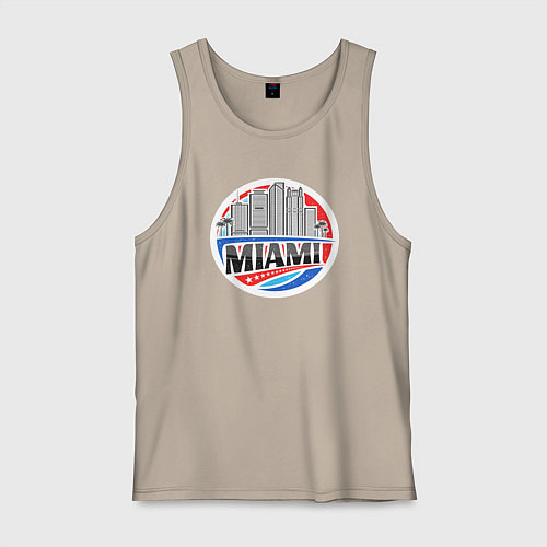 Мужская майка США Майами / Миндальный – фото 1
