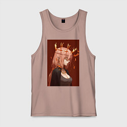 Майка мужская хлопок Человек-бензопила Макима Общественная безопасность, цвет: пыльно-розовый