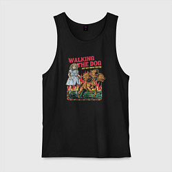 Мужская майка Walking the dog just got triple the fun