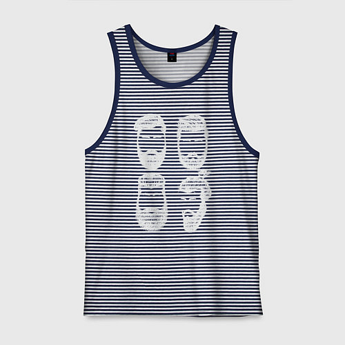 Мужская майка Бородатые / Синяя тельняшка – фото 1