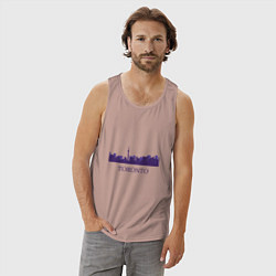 Майка мужская хлопок Силуэт Торонто, цвет: пыльно-розовый — фото 2