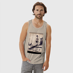 Майка мужская хлопок 17-years-old kid on the roof, цвет: миндальный — фото 2