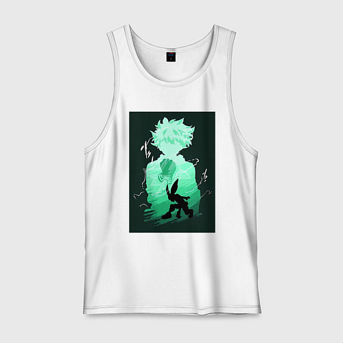 Мужская майка Моя геройская академия Идзуку Мидория герой / Белый – фото 1