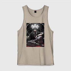 Майка мужская хлопок Магическая битва Сукуна Рёмэн арт Король Проклятий, цвет: миндальный