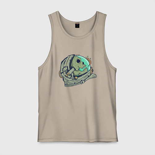 Мужская майка Череп астронавта / Миндальный – фото 1