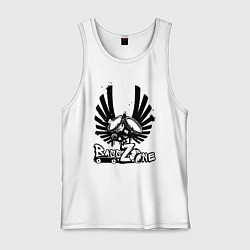 Майка мужская хлопок Bass speaker wings, цвет: белый