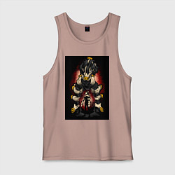 Майка мужская хлопок Моя геройская академия Все За Одного, цвет: пыльно-розовый