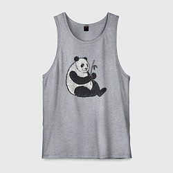 Майка мужская хлопок Бамбуковая и бамбук, цвет: меланж