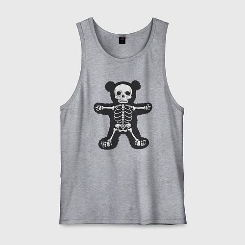 Мужская майка Skeletor bear / Меланж – фото 1