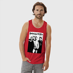 Майка мужская хлопок Depeche mode all, цвет: красный — фото 2